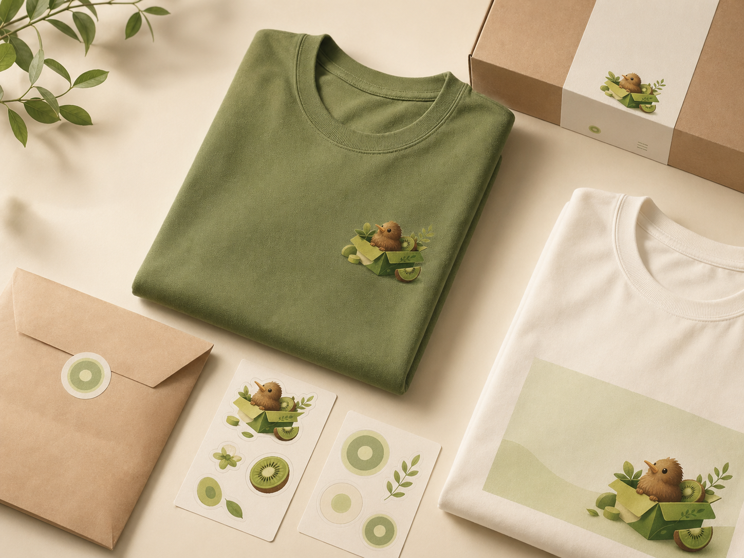 KiwiWe Studio 굿즈 목업